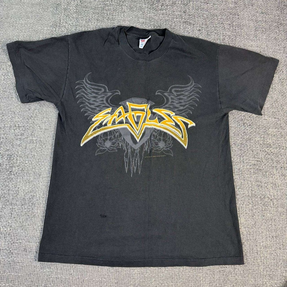 Hanes Eagles Vintage 1994 Tour T-Shirt Mens L Black Hell Freezes Over Rock Tee